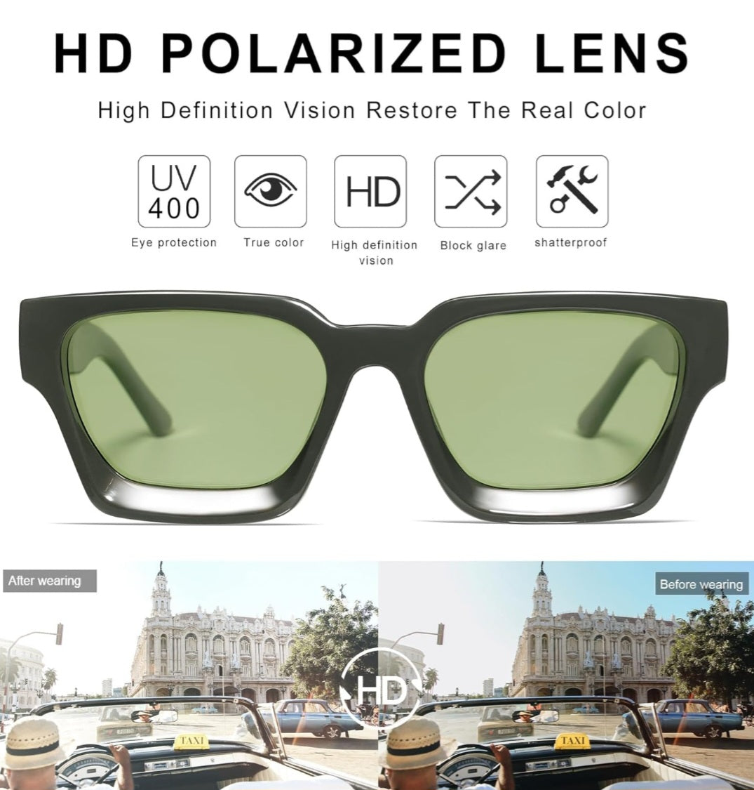 Retro Acetate Polarized Sunglasses – Unisex