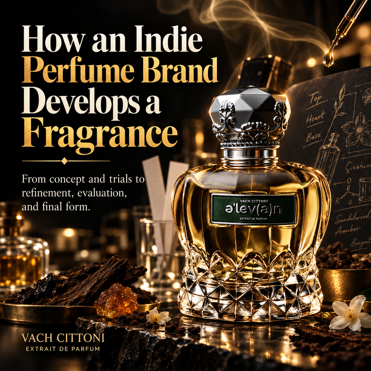 Vach Cittoni editorial on the creative process behind developing an independent perfume fragrance.
