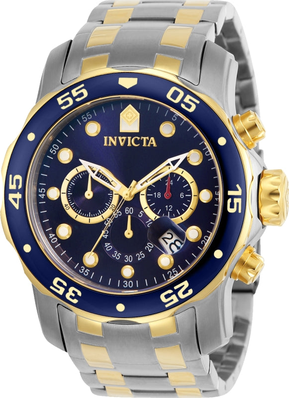 Invicta Men's 0077 Pro Diver Quartz Chronograph Blue Dial Watch - 48mm