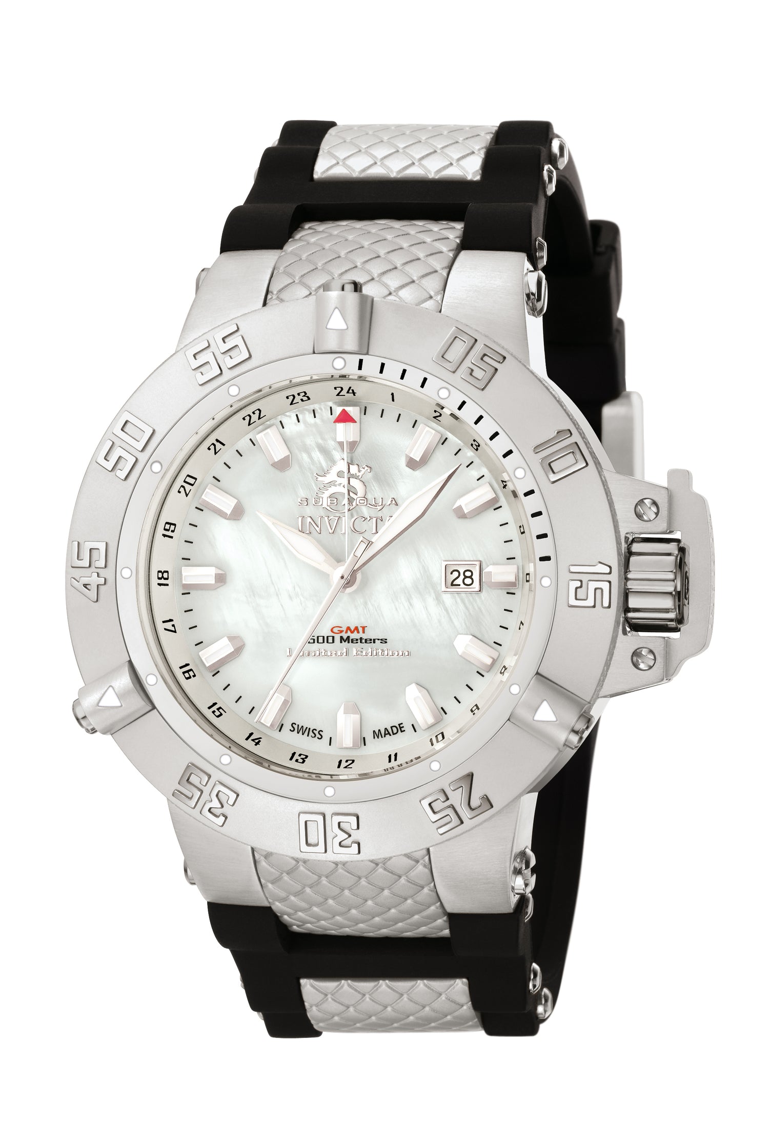 Invicta Men's 0737 Subaqua  Quartz 3 Hand White Dial Watch - 50mm