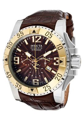 Invicta Men's 10906 Reserve Quartz 3 Hand Brown Dial Watch - 50mm