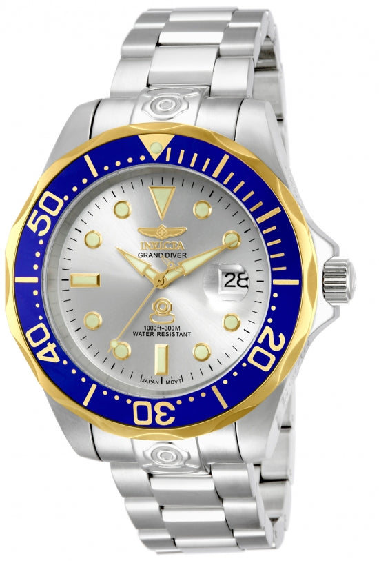 Invicta Men's 13789 Pro Diver Automatic 3 Hand Silver Dial Watch - 47mm