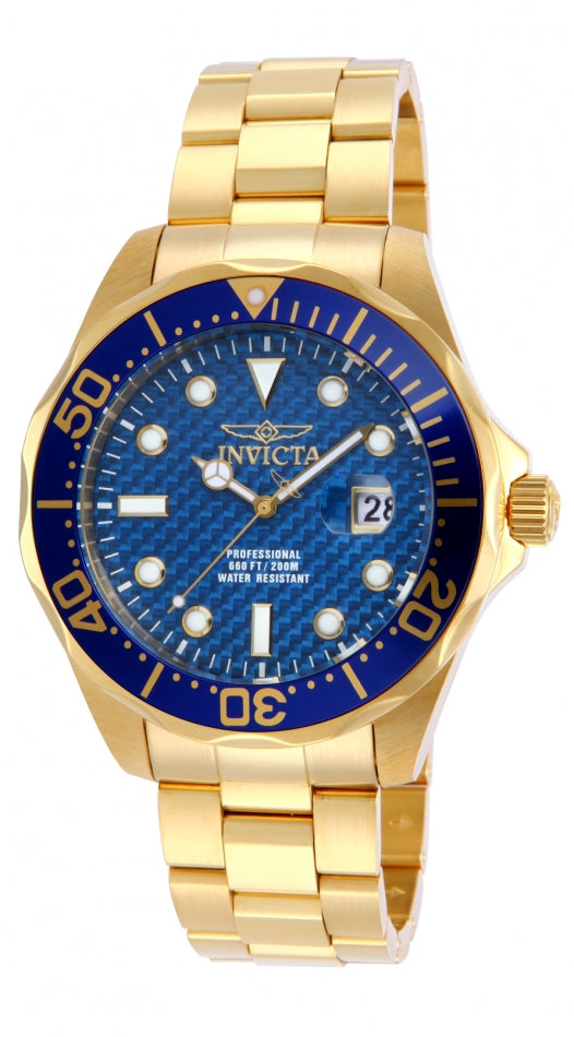 Invicta Men's 14357 Pro Diver  Quartz 3 Hand Blue Dial Watch – Vach Cittoni men's fragrance, grooming, or leather accessory