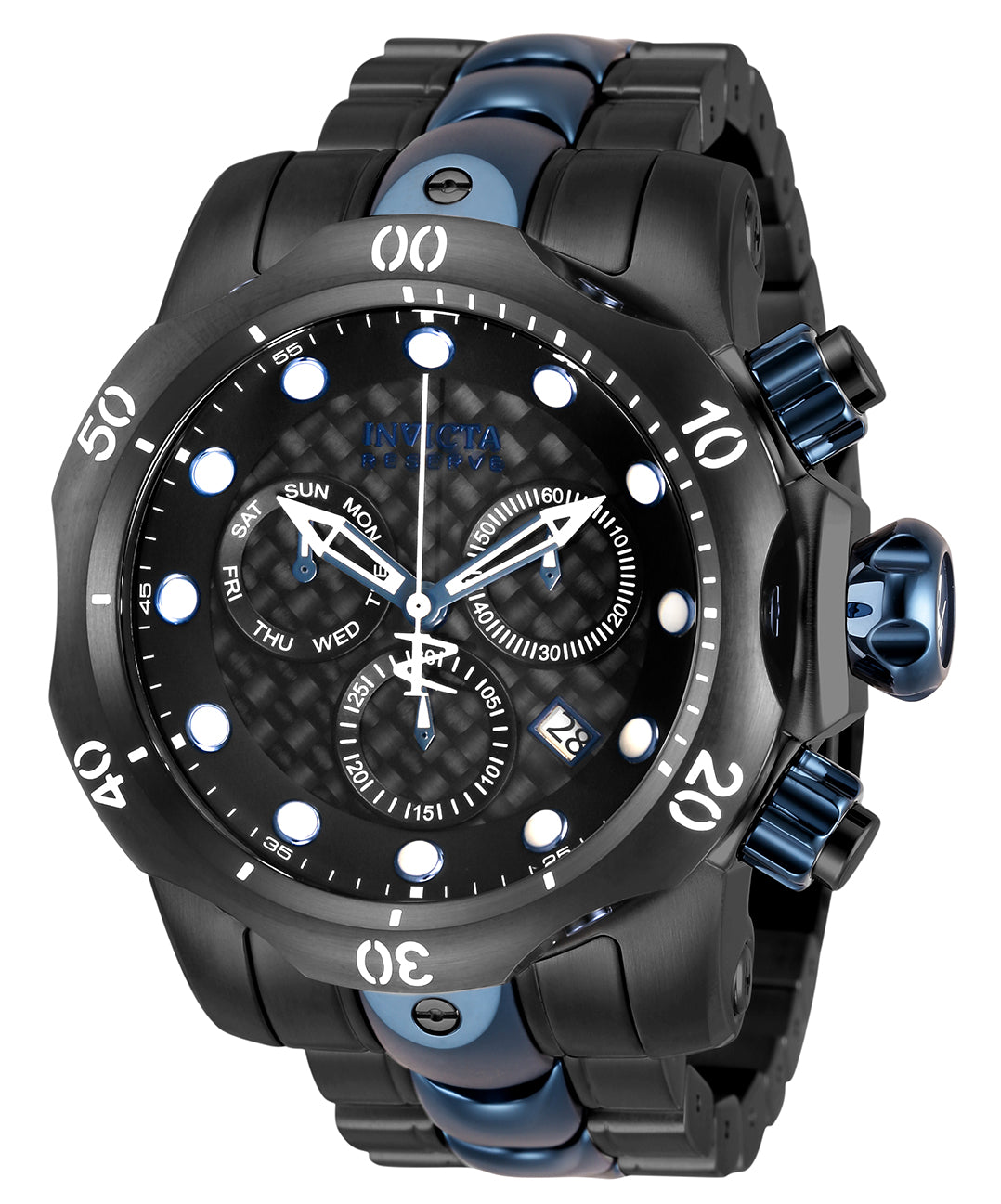 Invicta Men's 15461 Venom Quartz Chronograph Black Dial Watch - 54mm