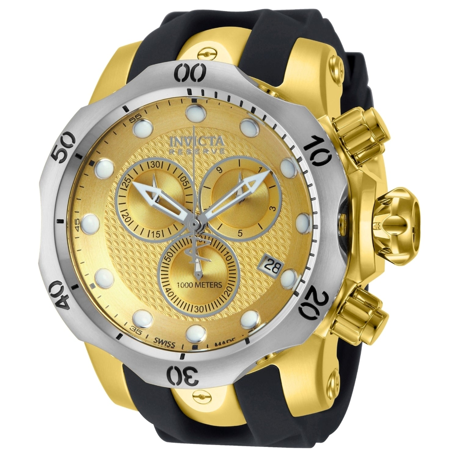 Invicta Men's 16151 Venom Quartz Chronograph Gold Dial Watch - 54mm