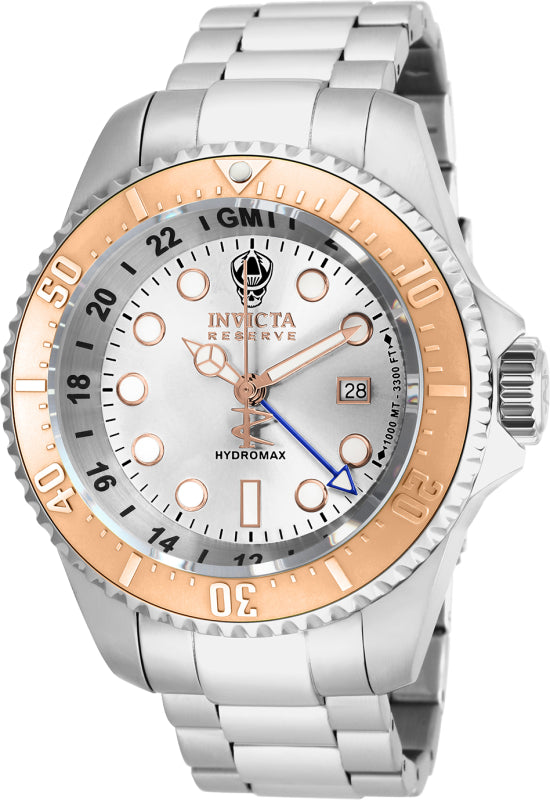 Invicta Men's 16964 Hydromax Quartz 3 Hand Silver Dial Watch - 52mm