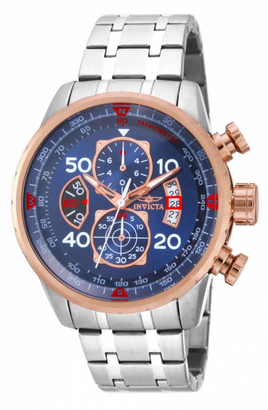 Invicta Men's 17203 Aviator  Quartz Chronograph Blue Dial Watch – Vach Cittoni men's fragrance, grooming, or leather accessory