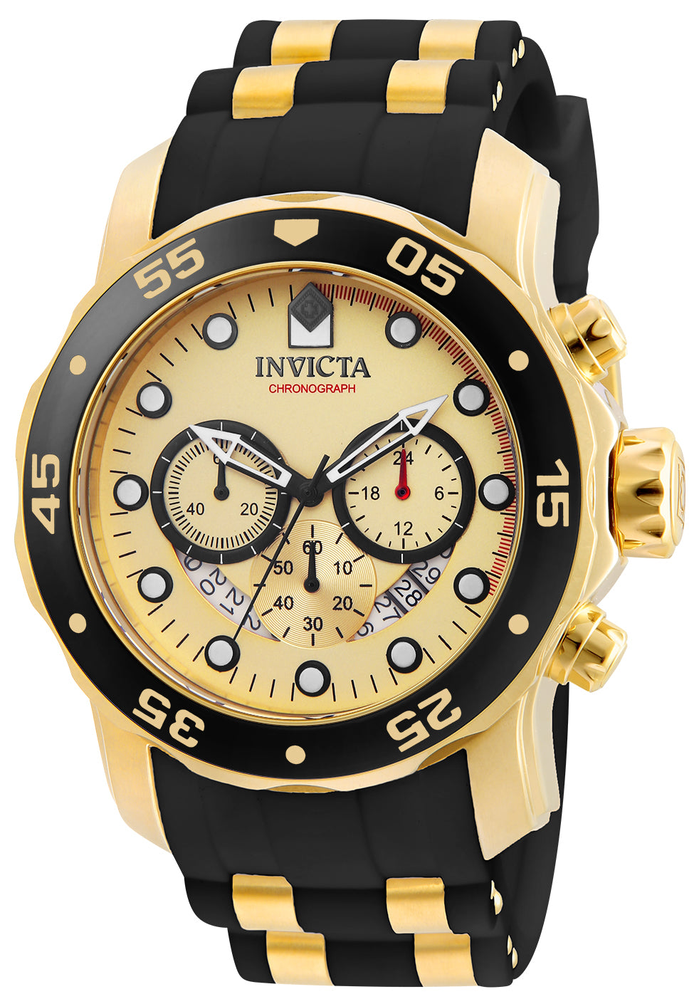 Invicta Men's 17566 Pro Diver Quartz 3 Hand Gold Dial Watch - 48mm