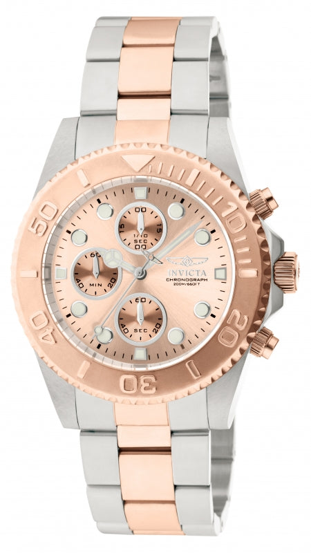 Invicta Men's 1775 Pro Diver Quartz 3 Hand Rose Gold Dial Watch – Vach Cittoni men's fragrance, grooming, or leather accessory