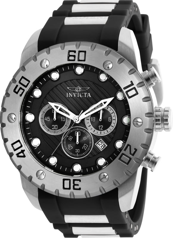 Invicta Men's 20276 Pro Diver Scuba Quartz Chronograph Black Dial Watch – Vach Cittoni men's fragrance, grooming, or leather accessory