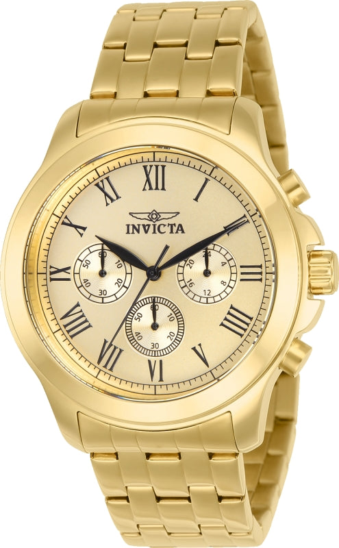 Invicta Men's 21658 Specialty  Quartz Chronograph Gold Dial Watch - 44mm