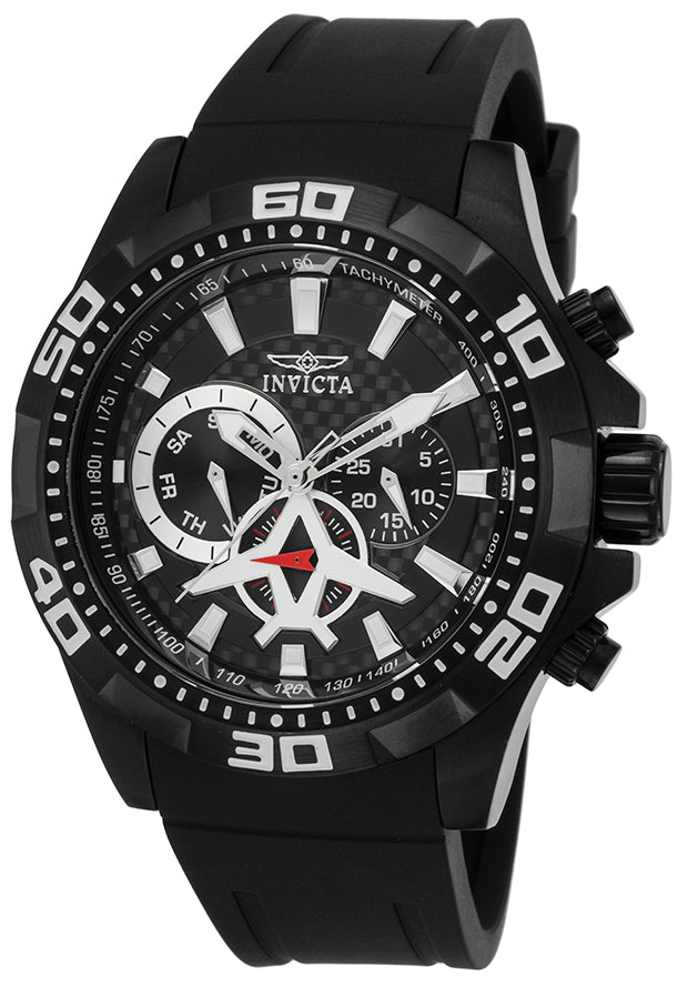 Invicta Men's 21741 Aviator  Quartz Multifunction Black Dial Watch - 48mm