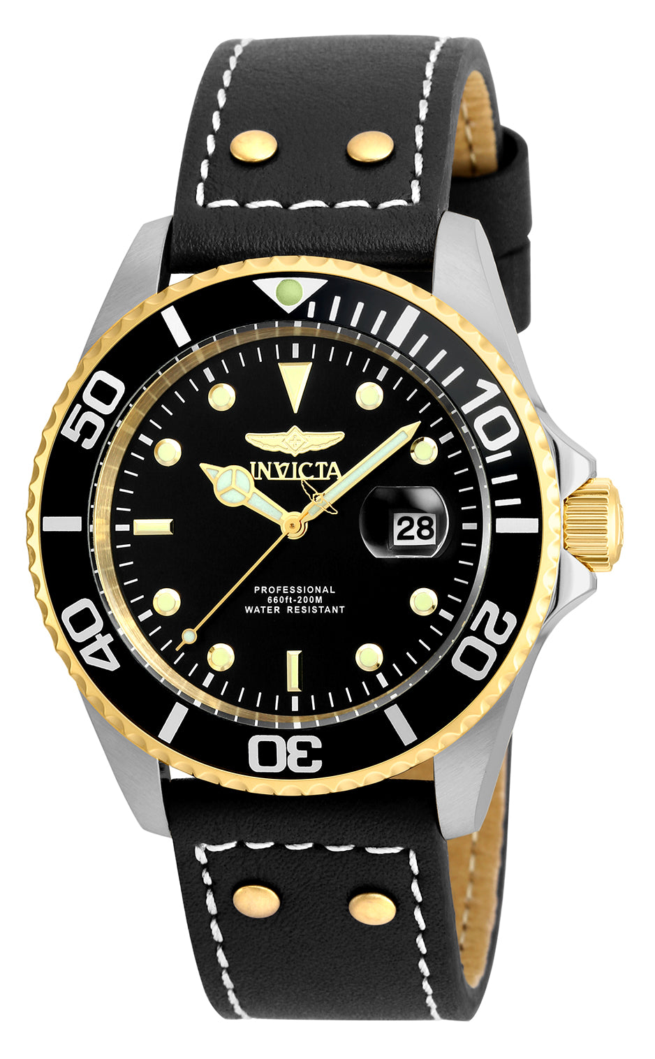 Invicta Men's 22074 Pro Diver  Quartz 3 Hand Black Dial Watch – Vach Cittoni men's fragrance, grooming, or leather accessory