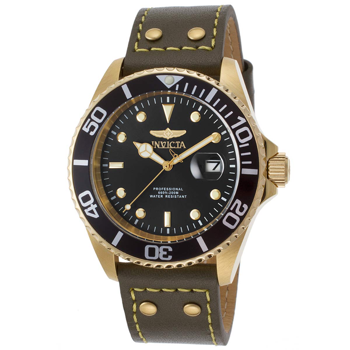 Invicta Men's 22075 Pro Diver  Quartz 3 Hand Black Dial Watch – Vach Cittoni men's fragrance, grooming, or leather accessory