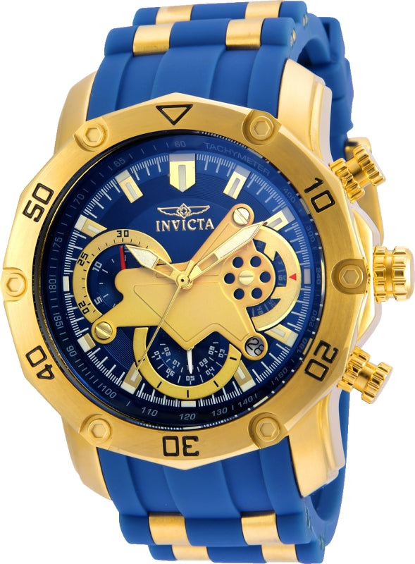 Invicta Men's 22798 Pro Diver Quartz 3 Hand Blue Dial Watch - 50mm