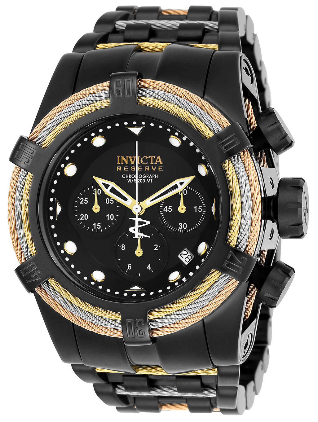 Invicta Men's 23050 Bolt Quartz Chronograph Black Dial Watch - 53mm