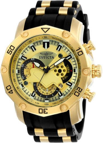 Invicta Men's 23427 Pro Diver Quartz Multifunction Gold Dial Watch - 50mm