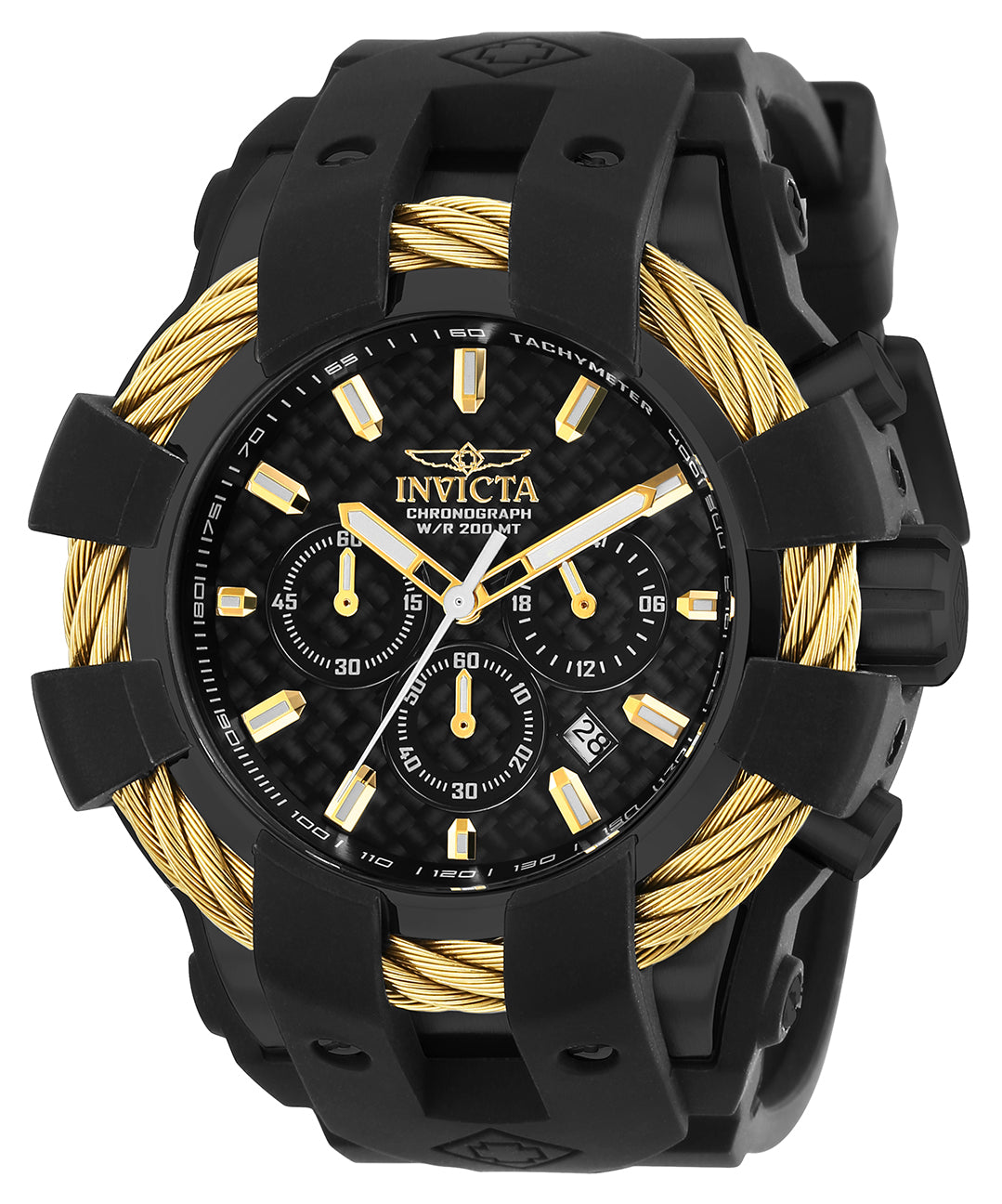 Invicta Men's 23866 Bolt  Quartz Chronograph Black Dial Watch - 48mm