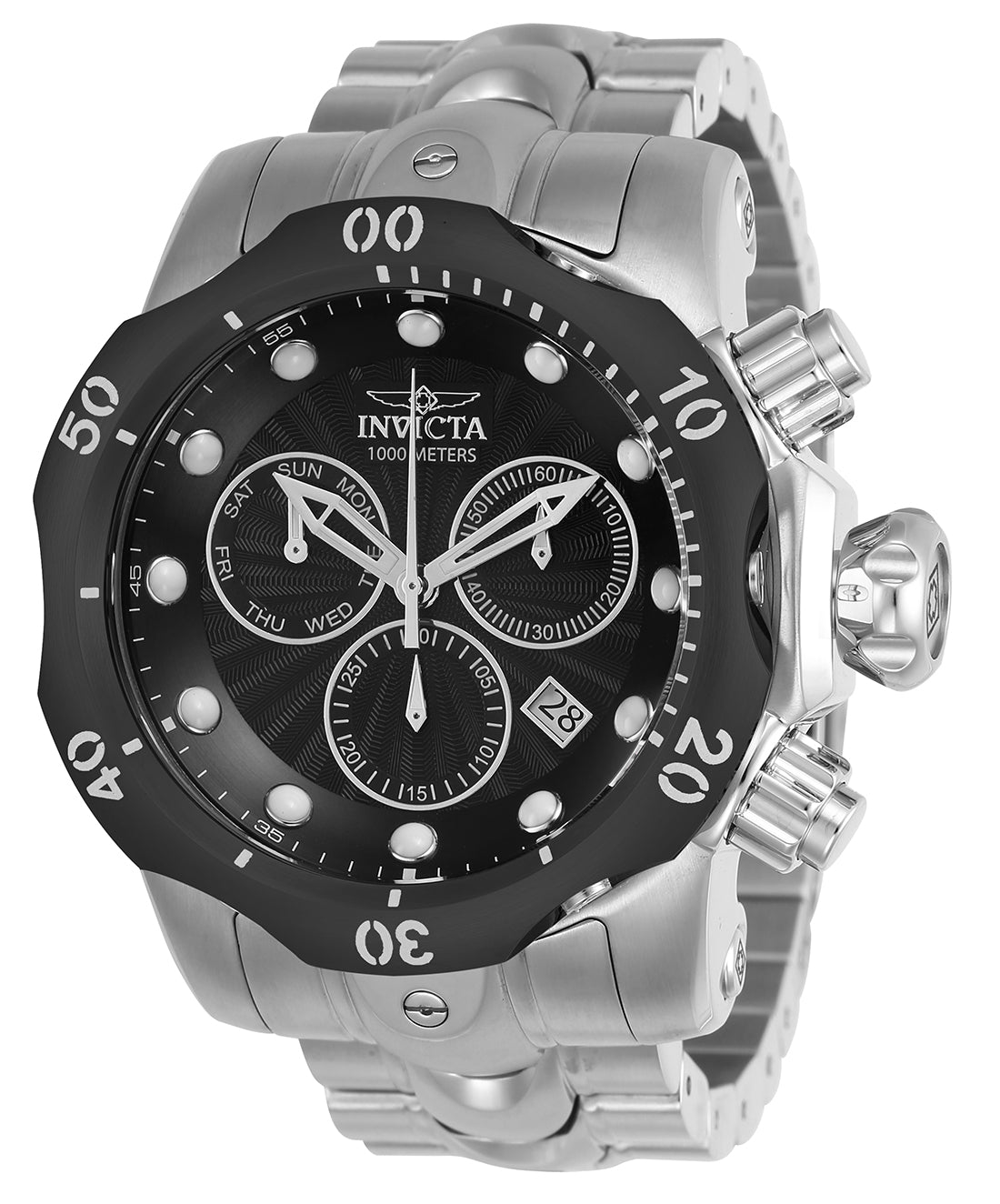 Invicta Men's 23888 Venom Quartz Chronograph Black Dial Watch - 54mm