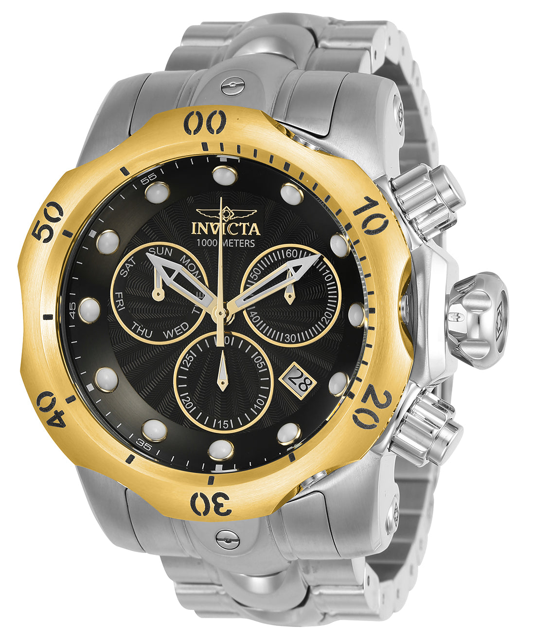 Invicta Men's 23889 Venom Quartz Chronograph Black Dial Watch - 54mm