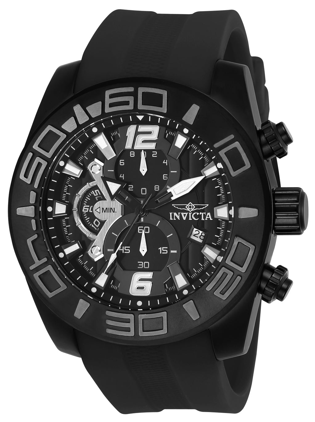 Invicta Men's 24163 Pro Diver Quartz Multifunction Black Dial Watch - 50mm