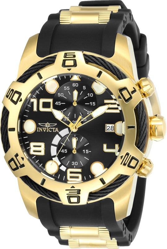 Invicta Men's 24218 Bolt Quartz Multifunction Black Dial Watch - 50mm