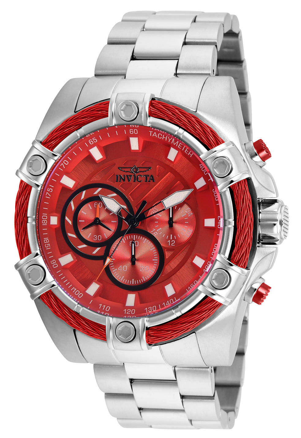 Invicta Men's 25514 Bolt Quartz Chronograph Red Dial Watch - 52mm