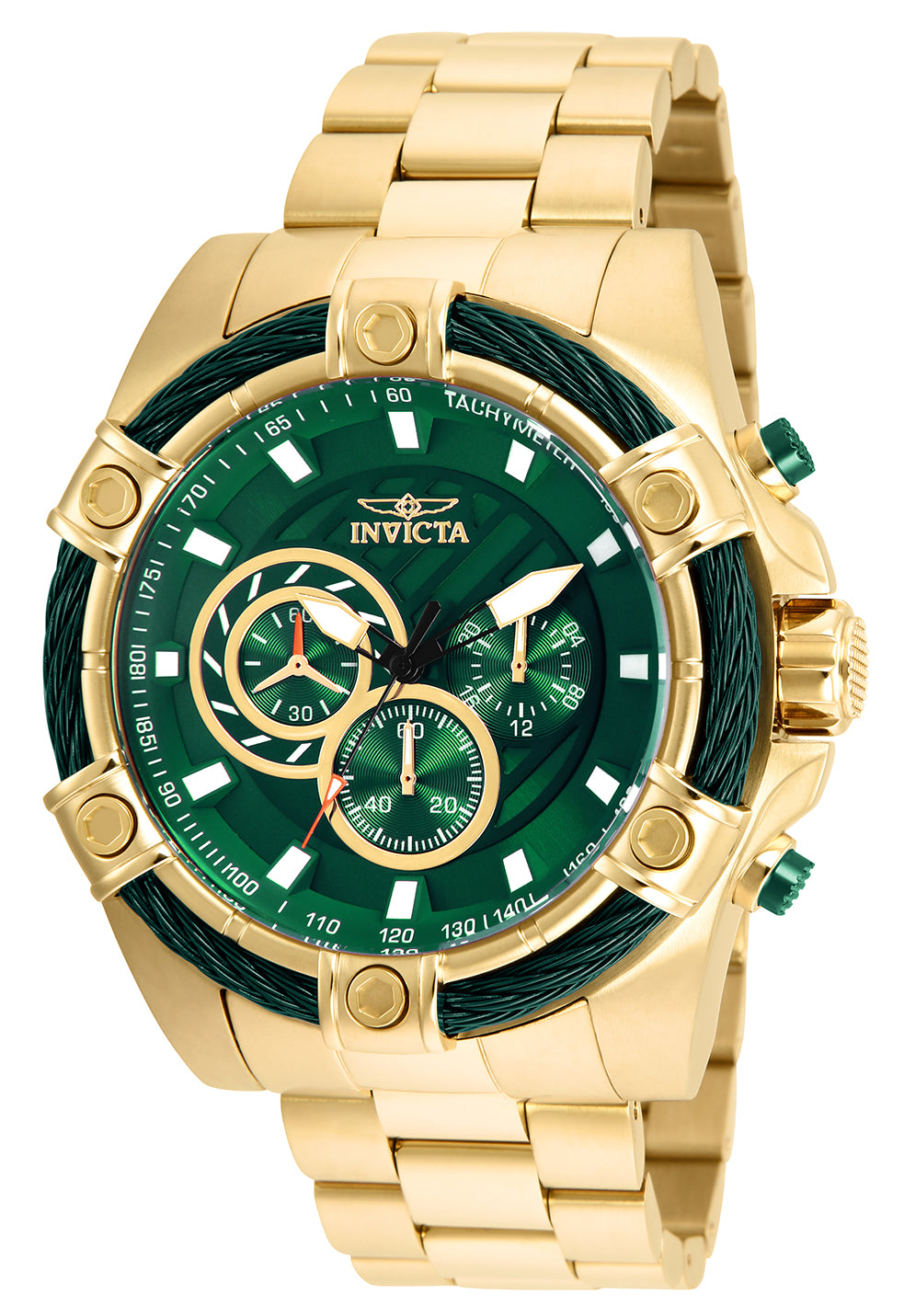 Invicta Men's 25517 Bolt Quartz Chronograph Green Dial Watch - 52mm