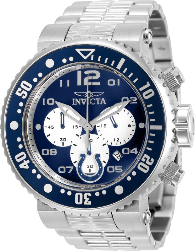 Invicta Men's 30268 NFL Indianapolis Colts Quartz Chronograph Blue, White Dial Watch - 52mm