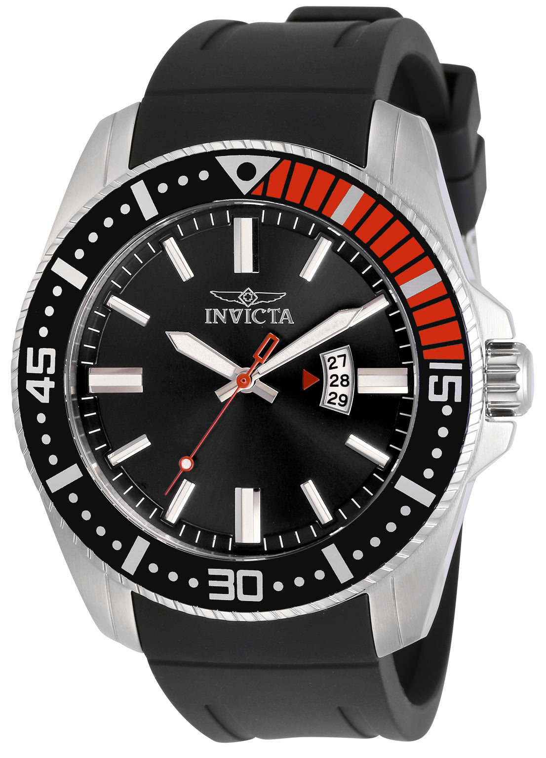 Invicta Men's 30742 Pro Diver Quartz Multifunction Black Dial Watch - 48mm