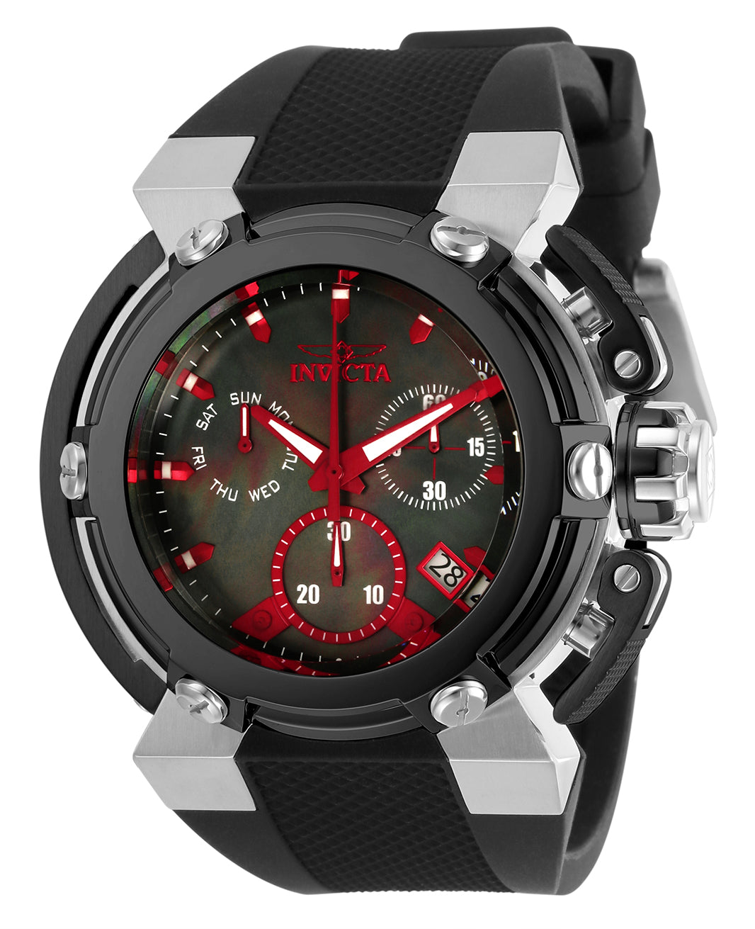 Invicta Men's 31685 Coalition Forces X-Wing Quartz 3 Hand Black, Red Dial Watch - 46mm