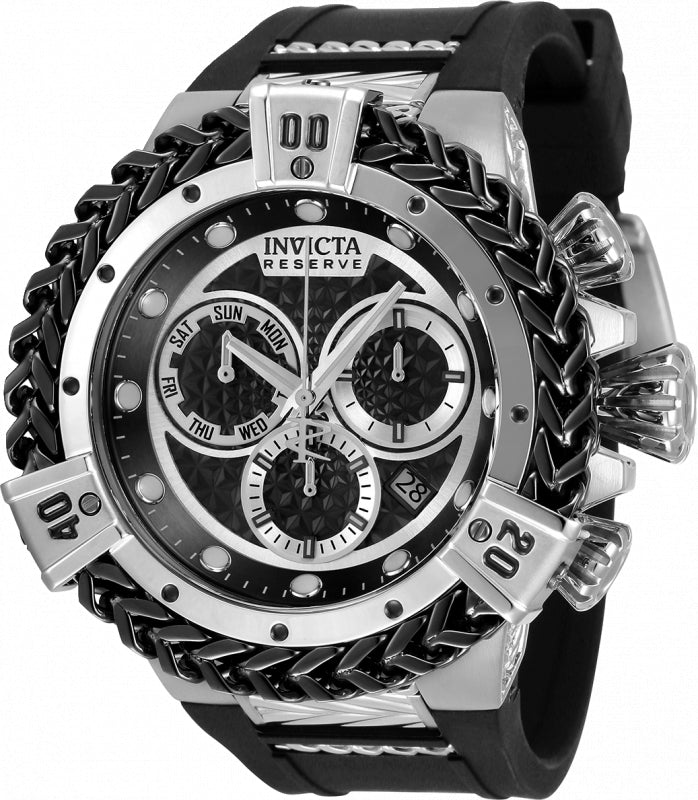 Invicta Men's 33150 Reserve  Quartz Chronograph Black, Steel Dial Watch - 53mm