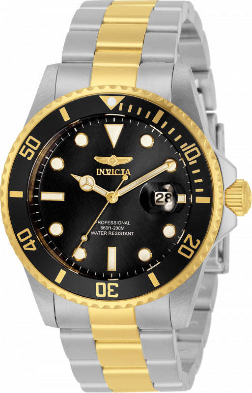 Invicta Men's 33269 Pro Diver  Quartz 3 Hand Black Dial Watch - 42mm