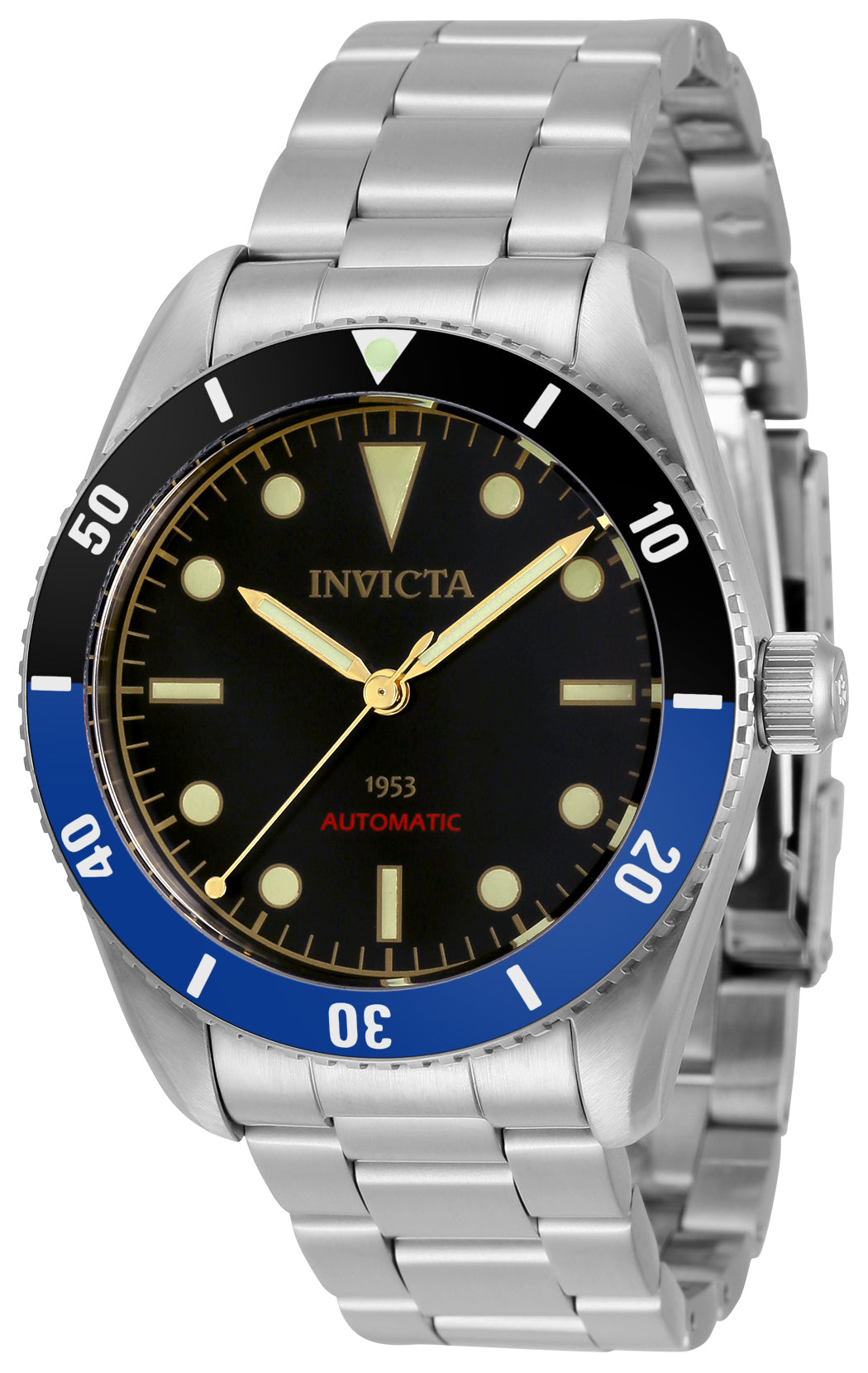 Invicta Men's 34333 Pro Diver Quartz 3 Hand Black Dial Watch - 40mm