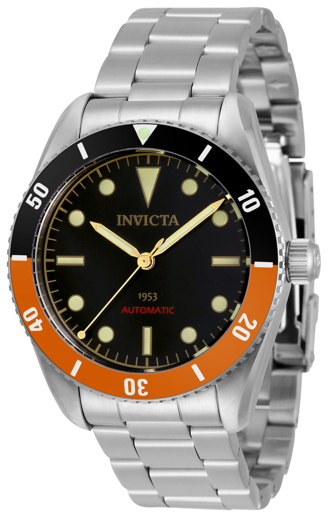 Invicta Men's 34336 Pro Diver  Automatic 3 Hand Black Dial Watch - 40mm