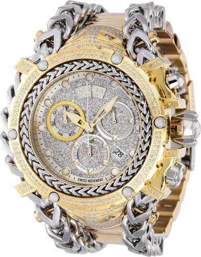 Invicta Men's 35059 Gladiator Quartz Chronograph Silver, Gold Dial Watch - 58mm