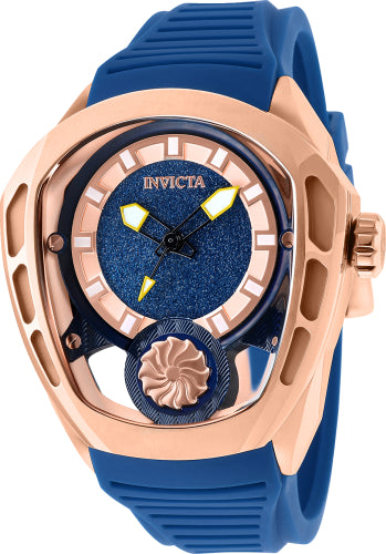 Invicta Men's 35444 Akula Quartz 3 Hand Blue, Rose Gold Dial Watch - 49mm