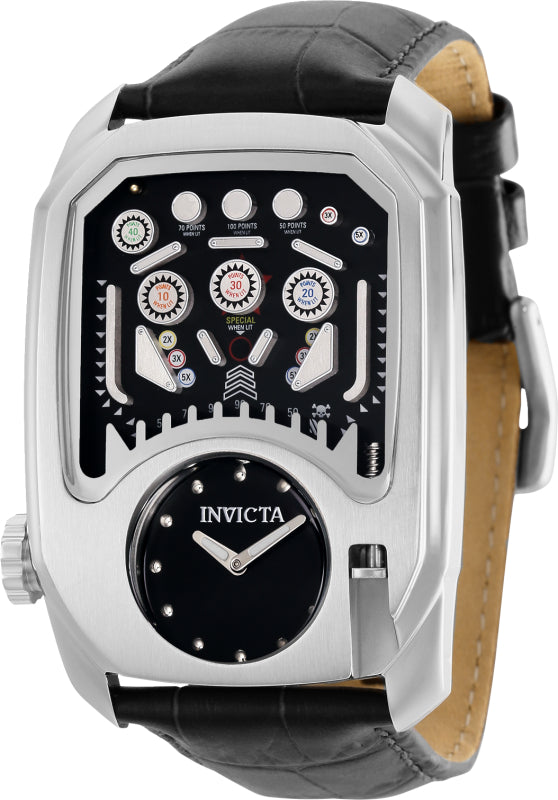 Invicta Men's 35450 Cuadro Quartz 3 Hand Black, Silver Dial Watch – Vach Cittoni men's fragrance, grooming, or leather accessory