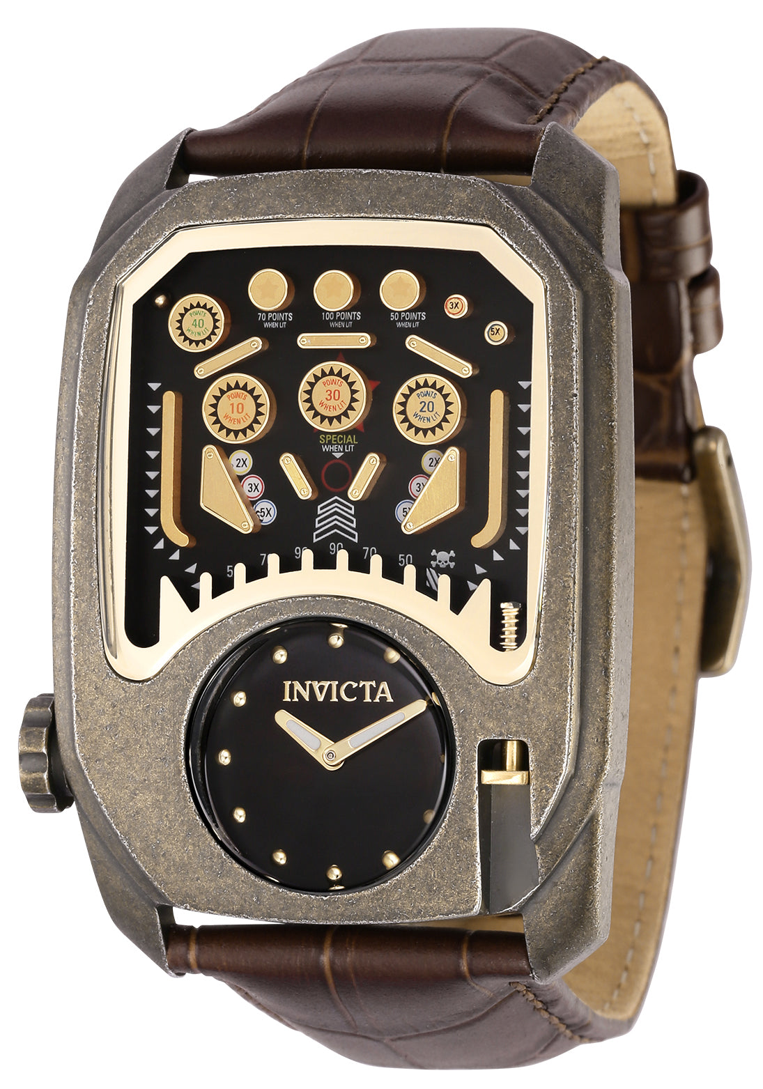 Invicta Men's 35454 Cuadro Quartz Multifunction Black Dial Watch – Vach Cittoni men's fragrance, grooming, or leather accessory