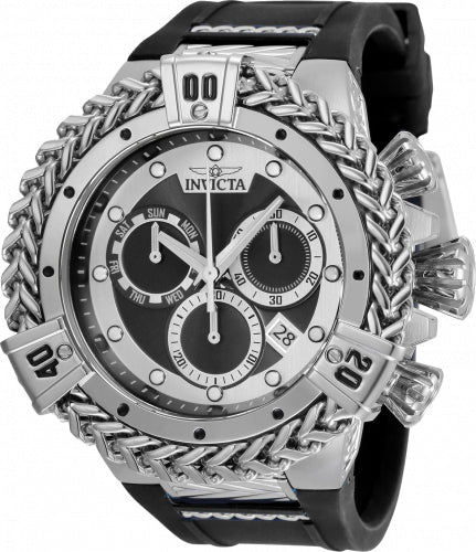 Invicta Men's 35577 Bolt Quartz Chronograph Silver, Black Dial Watch - 53mm