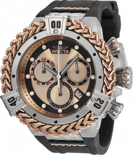 Invicta Men's 35583 Bolt Quartz Chronograph Black, Rose Gold Dial Watch - 53mm