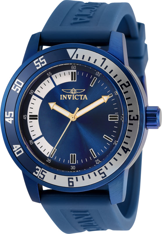 Invicta Men's 35686 Specialty Quartz Multifunction White, Dark Blue Dial Watch - 45mm