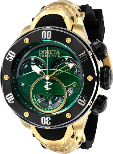 Invicta Men's 36332 Kraken Quartz Multifunction Gold, Green, Gunmetal Dial Watch - 54mm