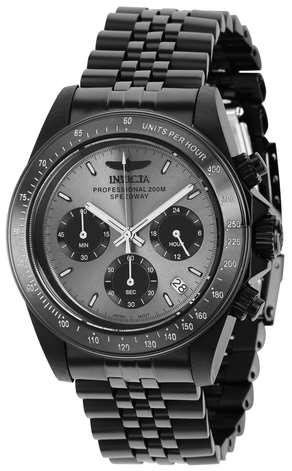 Invicta Men's 36737 Speedway Quartz Chronograph Black, Grey Dial Watch - 40mm