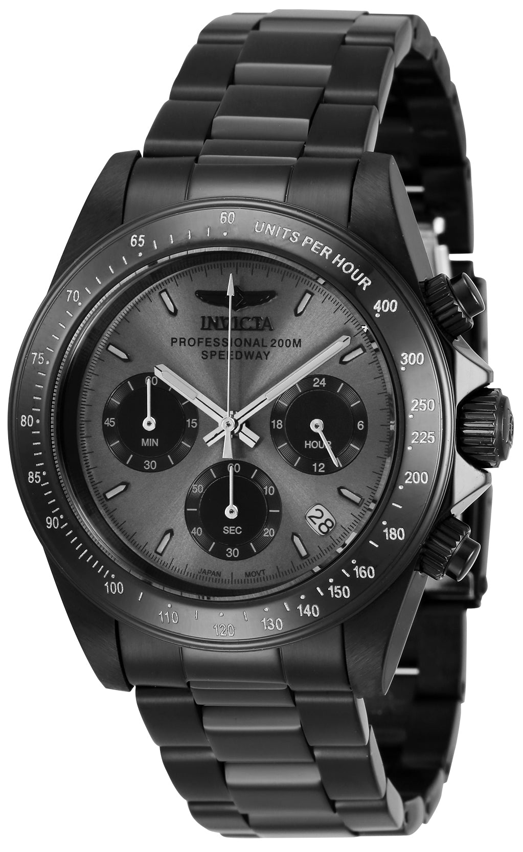 Invicta Men's 36741 Speedway Quartz Chronograph Black, Grey Dial Watch - 40mm