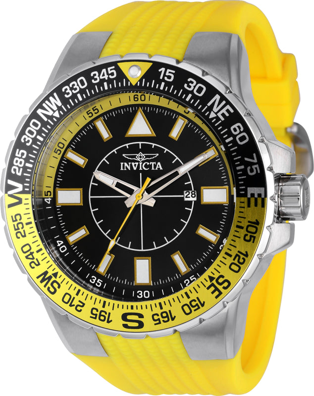 Invicta Men's 36981 Aviator Quartz 3 Hand Black Dial Watch – Vach Cittoni men's fragrance, grooming, or leather accessory