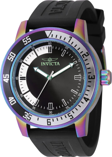 Invicta Men's 37011 Specialty Quartz 3 Hand Black, White Dial Watch - 45mm