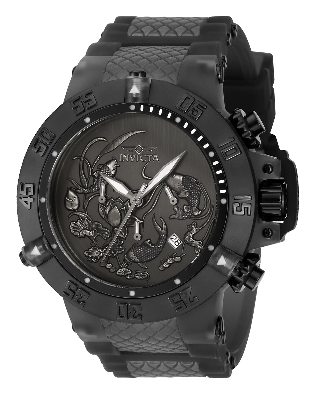 Invicta Men's 37040 Subaqua  Quartz 3 Hand Black, Silver, Dark Grey Dial Watch – Vach Cittoni men's fragrance, grooming, or leather accessory