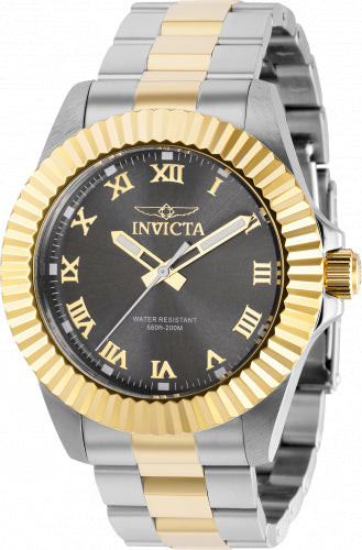 Invicta Men's 37407 Pro Diver Quartz 3 Hand Charcoal Dial Watch - 44mm