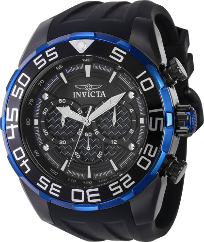 Invicta Men's 37715 Speedway Quartz Multifunction Black, Blue Dial Watch - 50mm